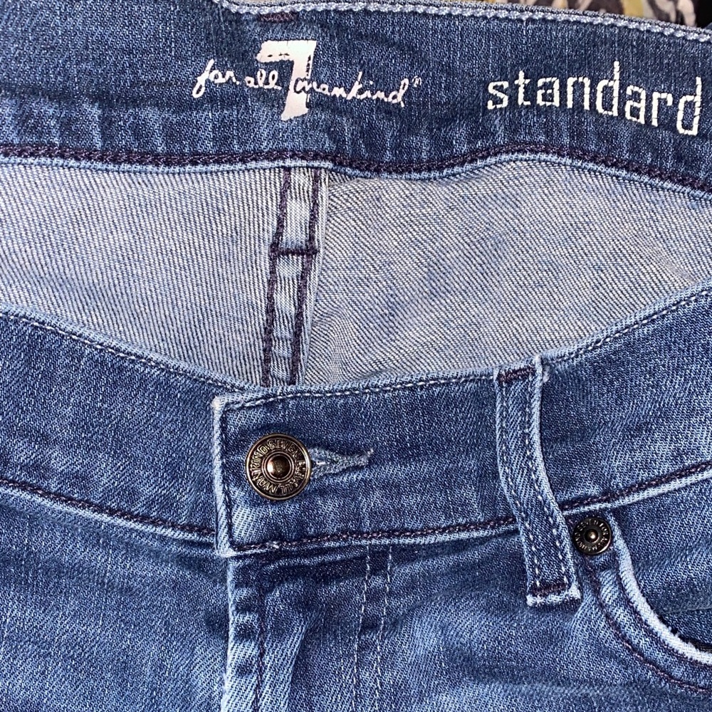7 For All Mankind Women's Classic Blue Straight Leg Jeans